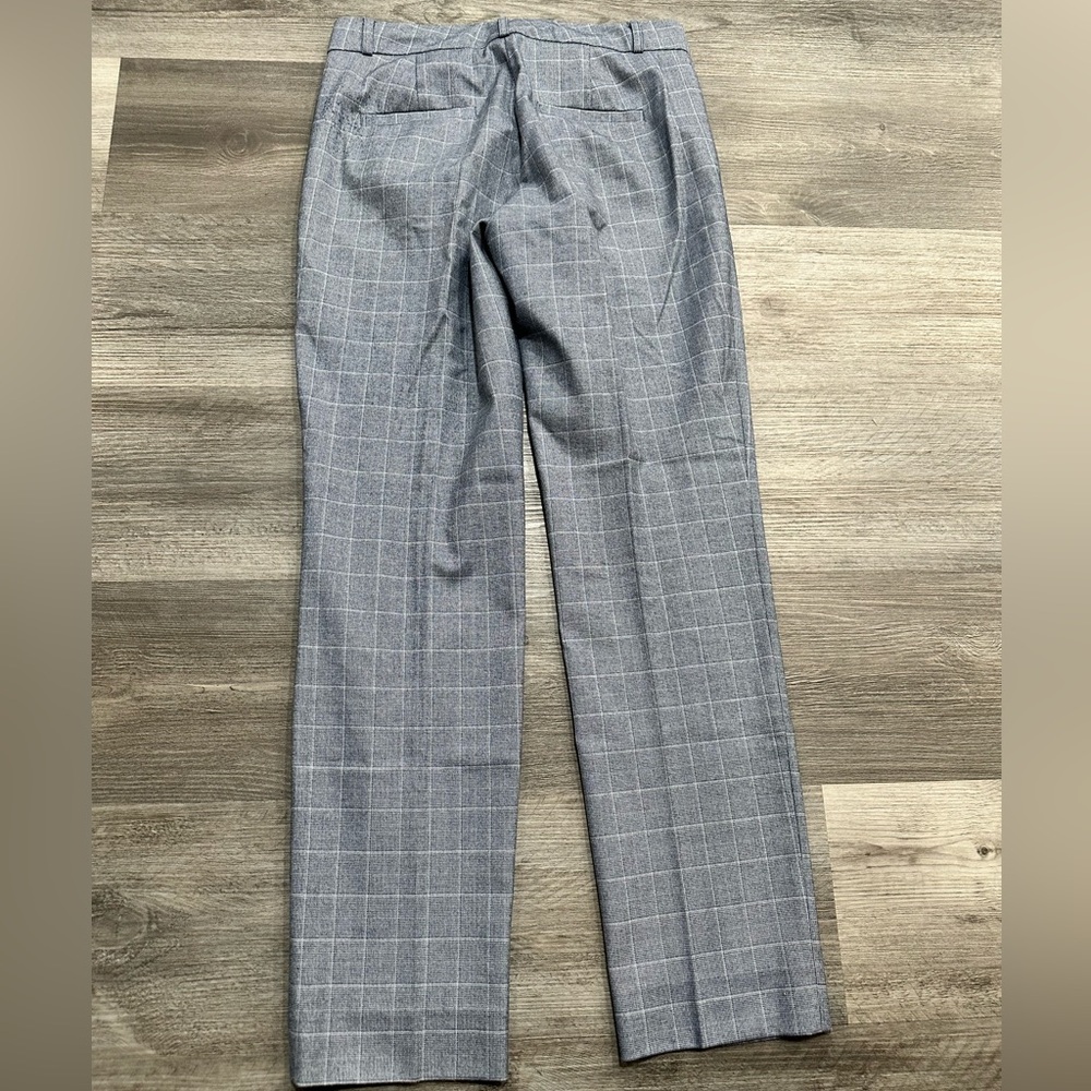 Women’s Banana Republic Navy & White Windowpane Ryan Dress Pants - Picture 3 of 8